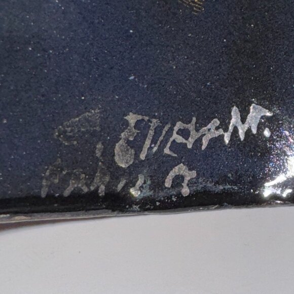 Metal Artisan Made Cuff Bracelet Maltese Cross Signed Black Silver Gold & Red - Picture 5 of 7